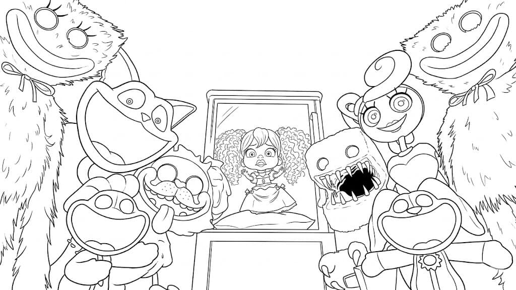 Poppy Playtime coloring page