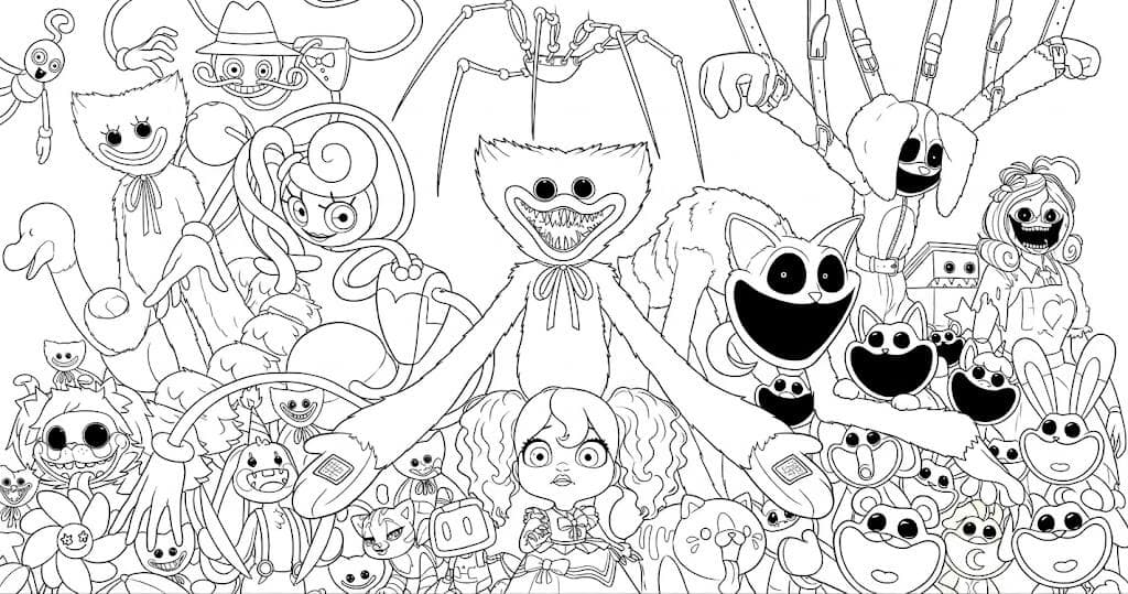Poppy Playtime drawing coloring page