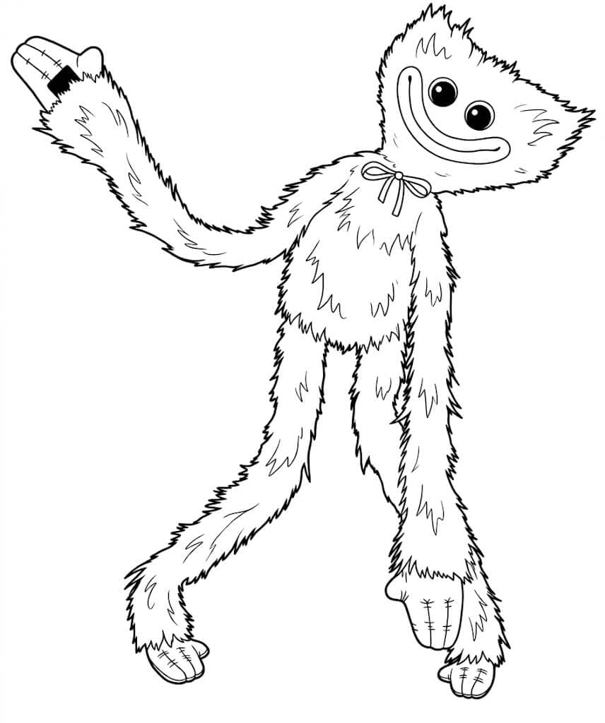 Huggy Wuggy coloring page