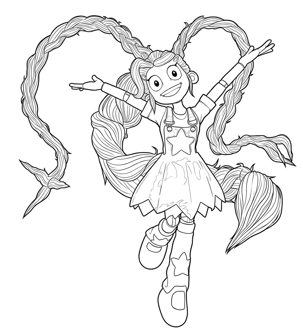 Lily Lovebraids coloring page