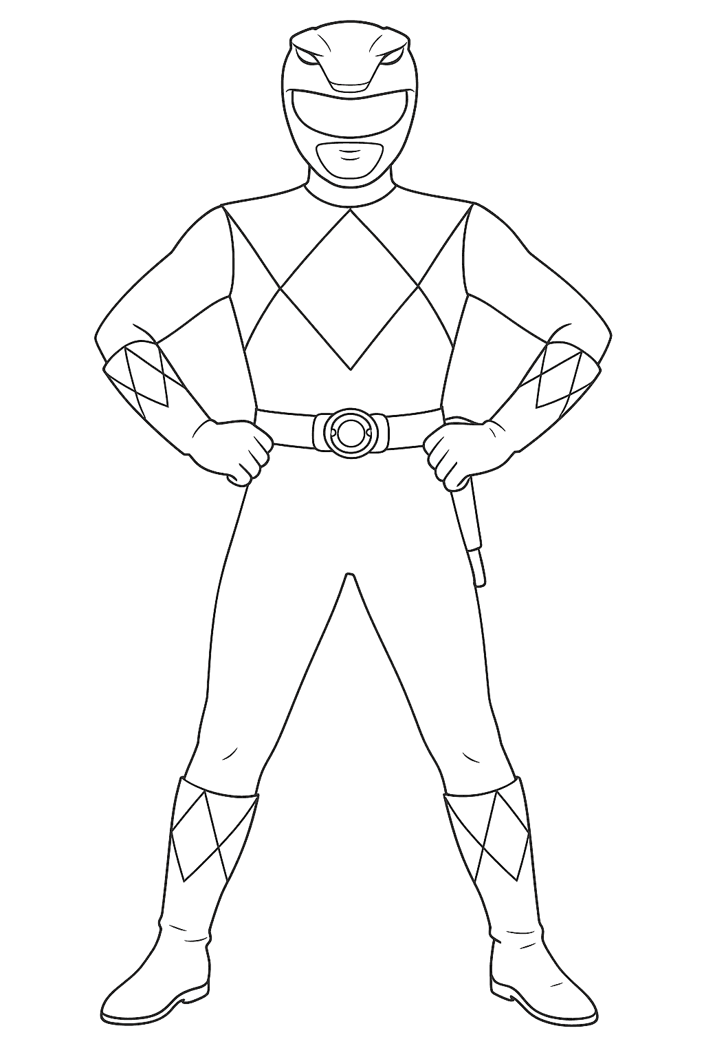 Black Ranger Zack Coloring Page