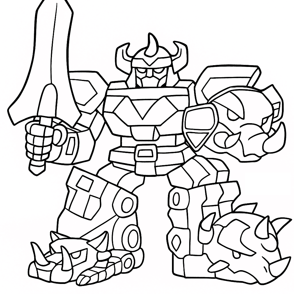 Megazord Coloring Page