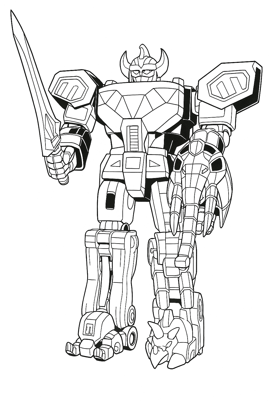 Omega Megazord Coloring Page