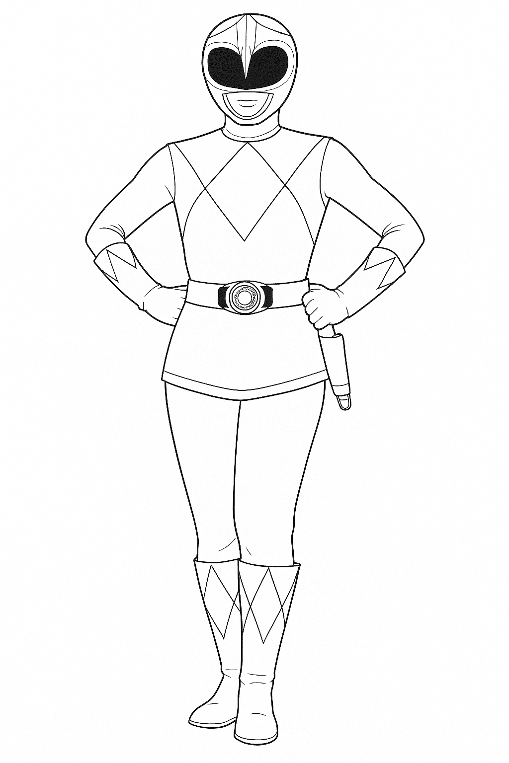Pink Ranger Kimberly Coloring Page