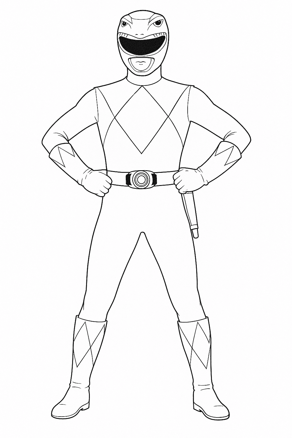 Red Ranger Jason Coloring Page