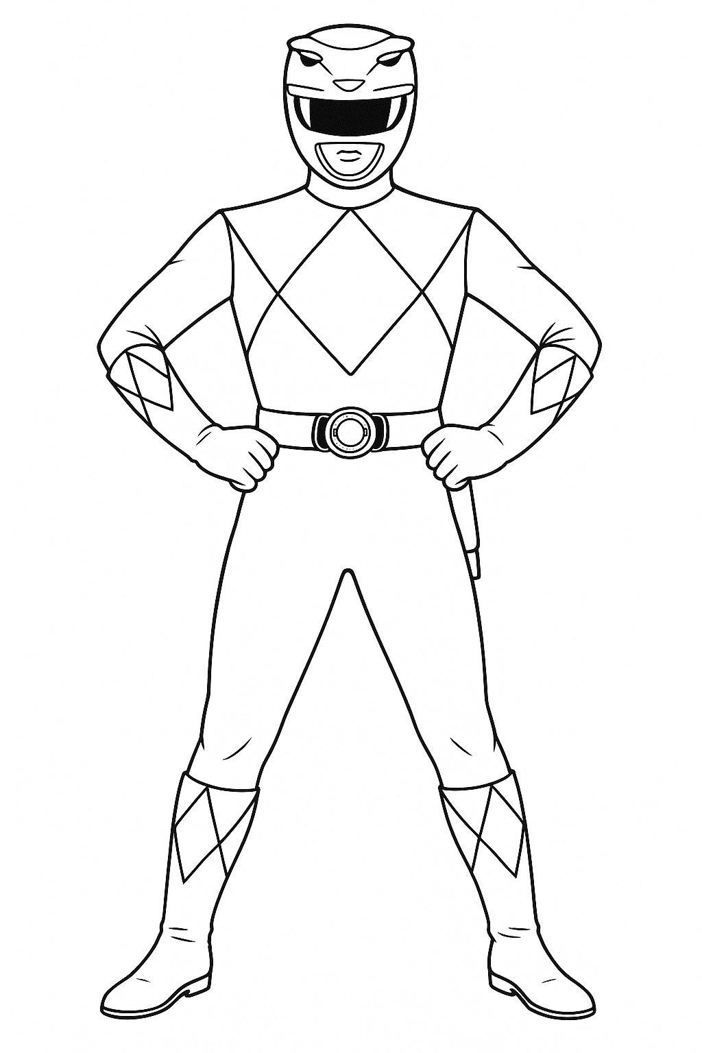 Yellow Ranger Trini Coloring Page