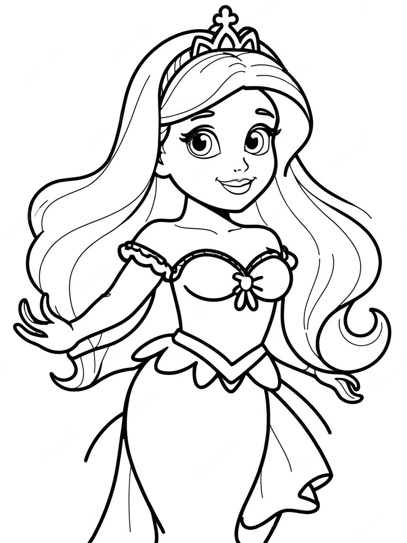 Ariel Coloring Page
