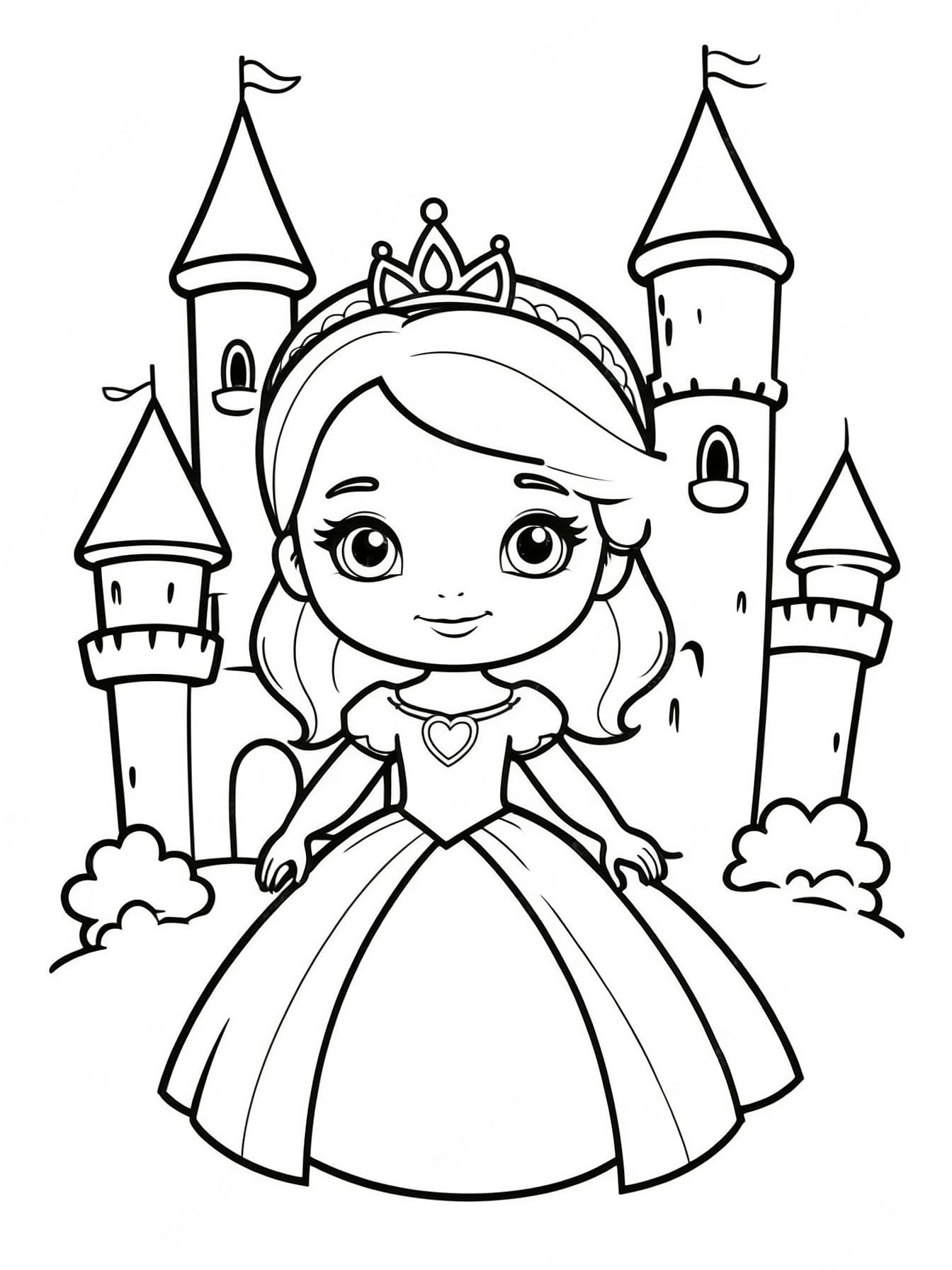 Little Princess Coloring Page