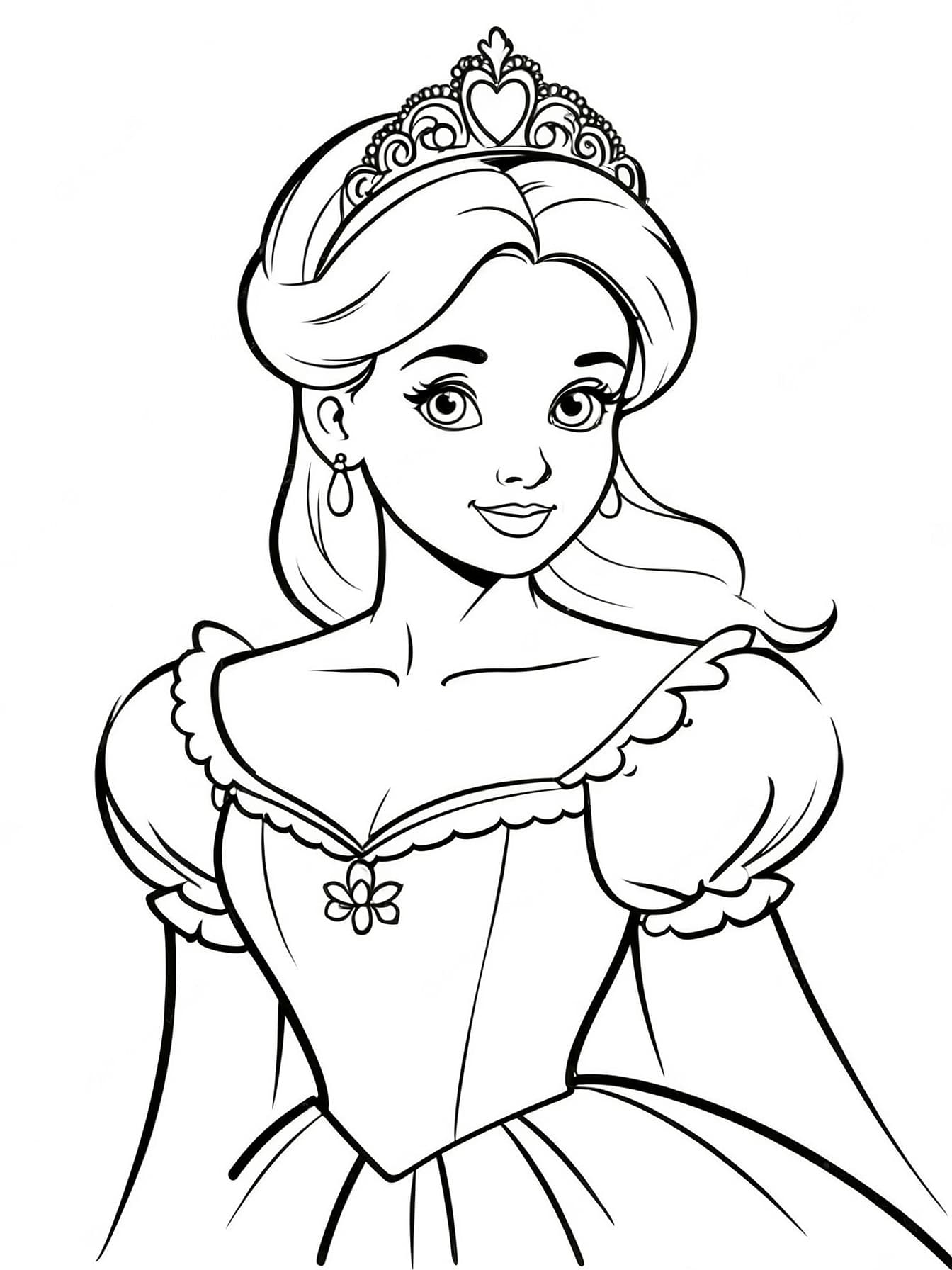 Classic Princess Coloring Page