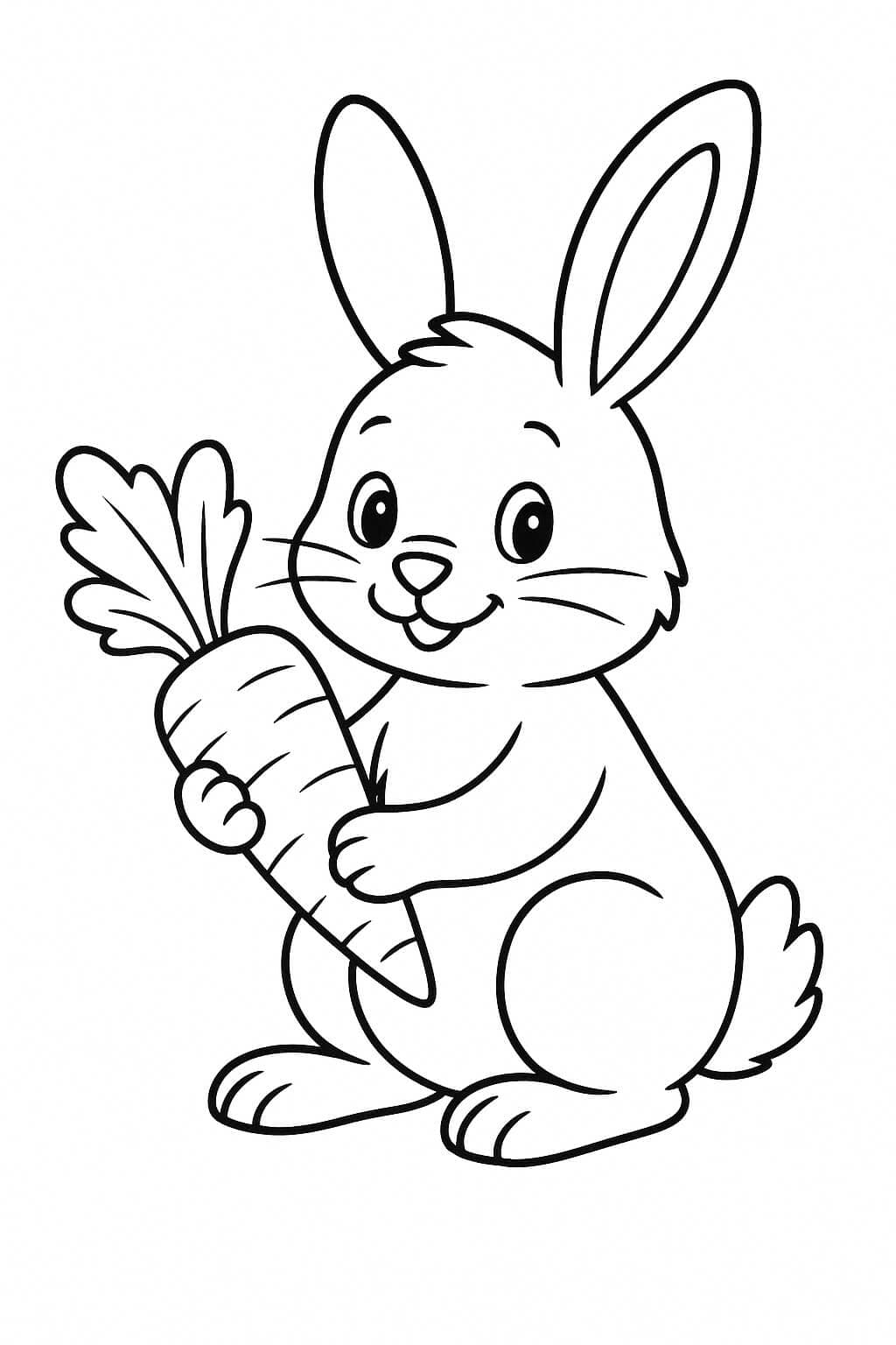 Jumping rabbit coloring page