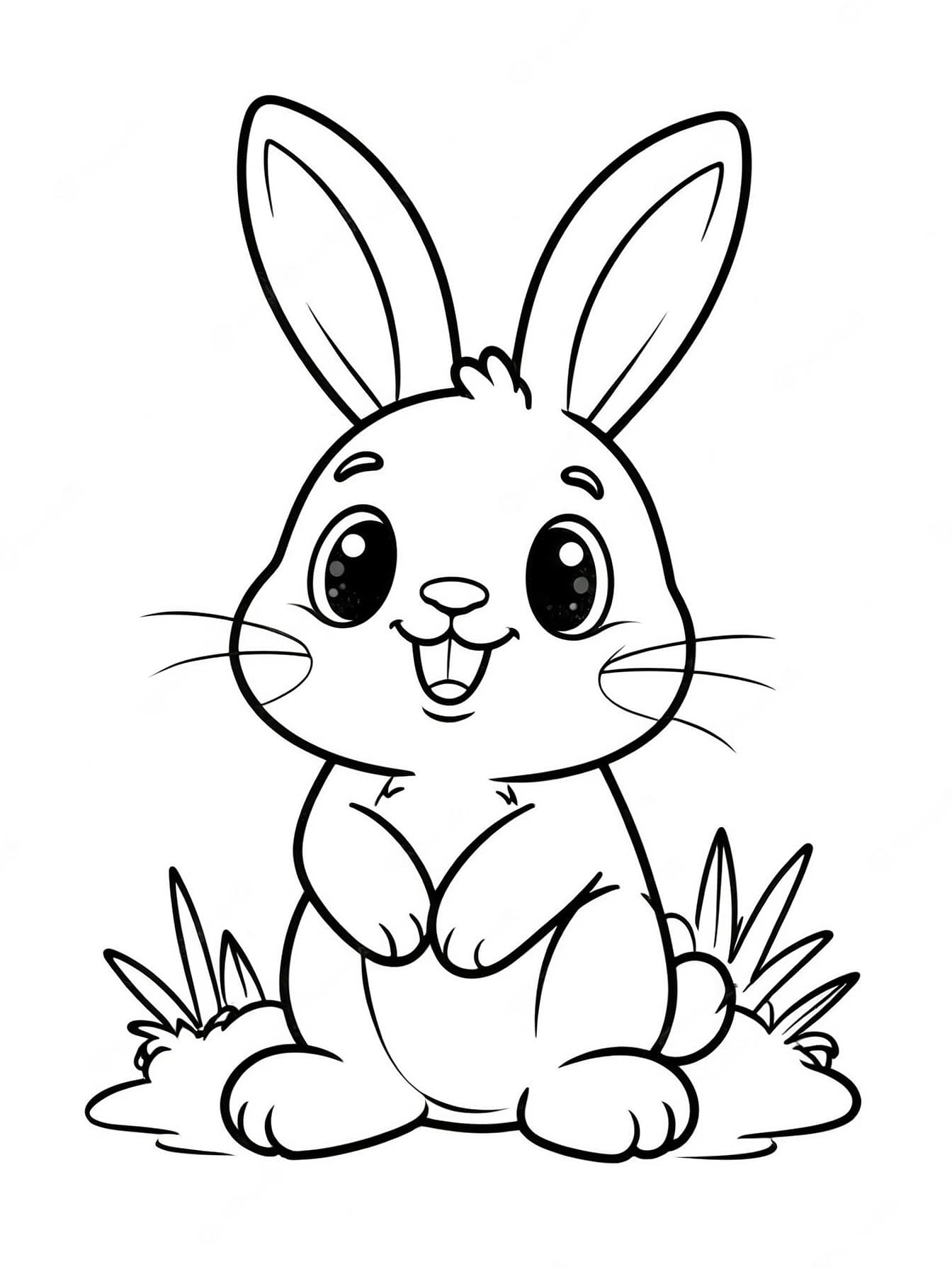 Little rabbit coloring page