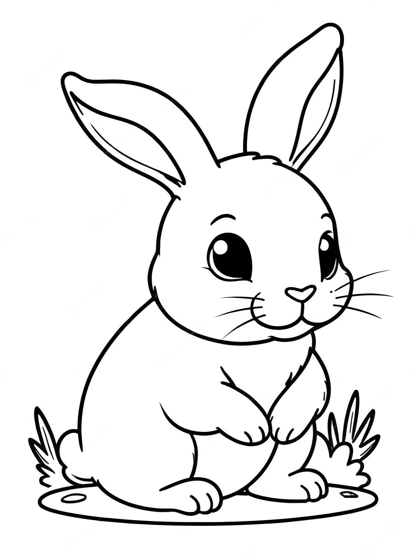 Rabbit for kids coloring page