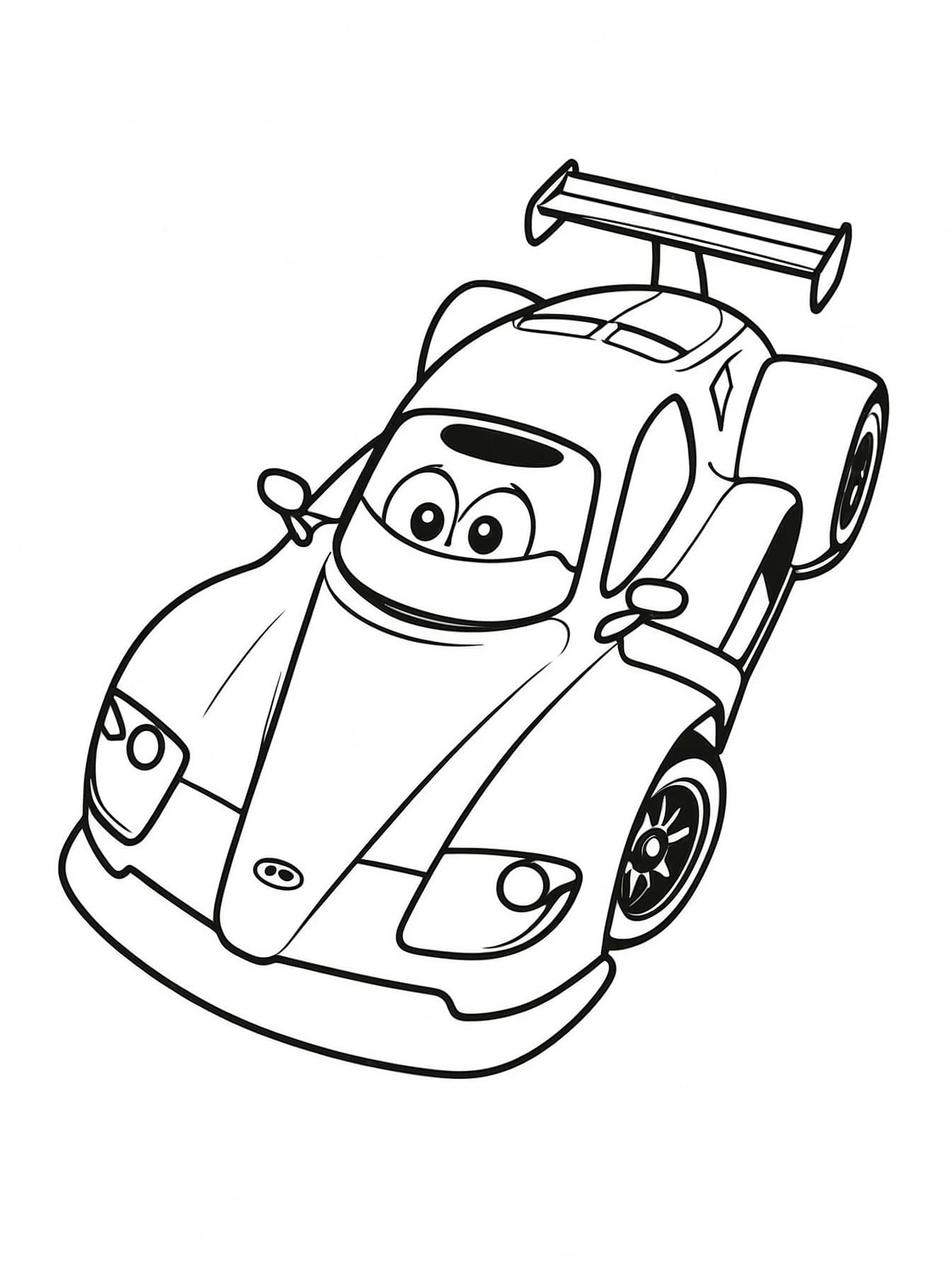 Race car number 5 coloring page