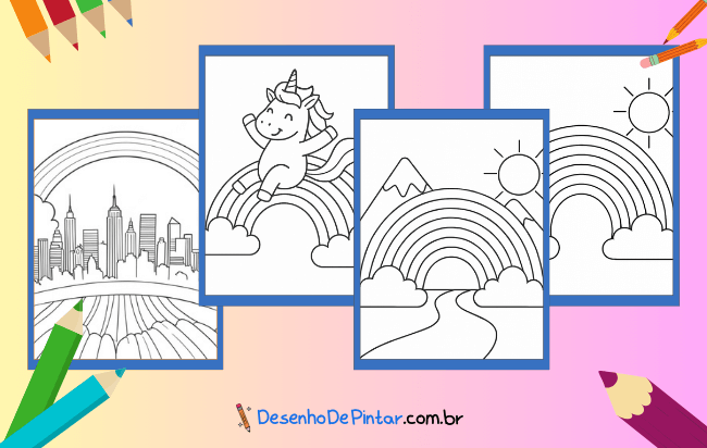 Rainbow Coloring Pages