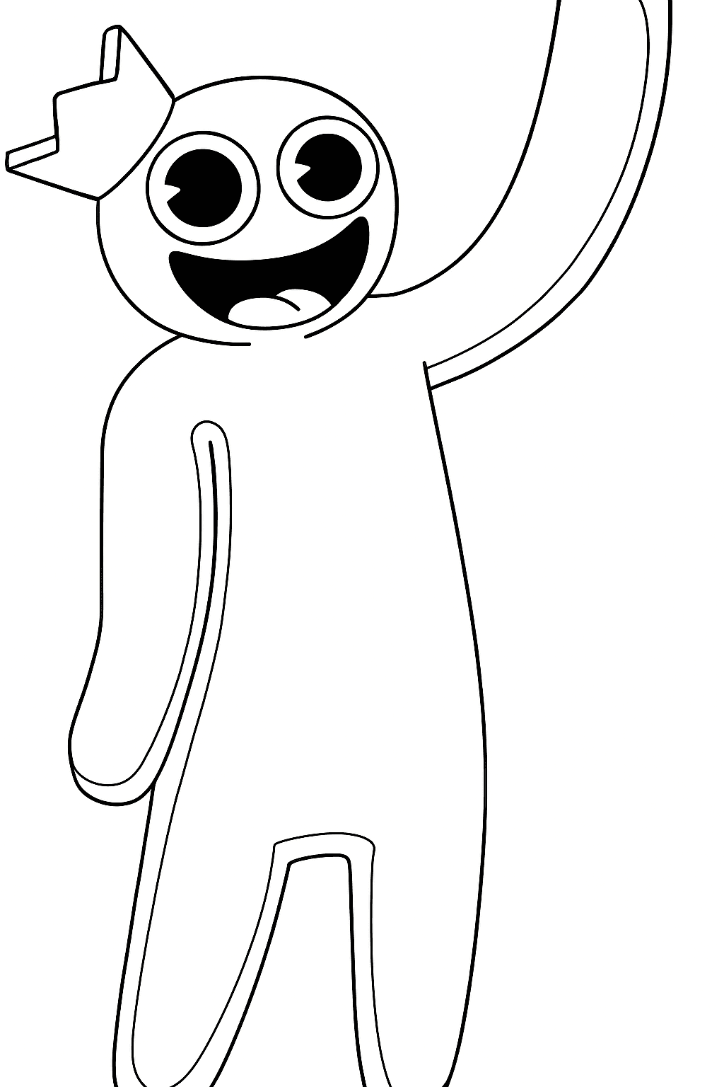 Blue Rainbow Friends coloring page