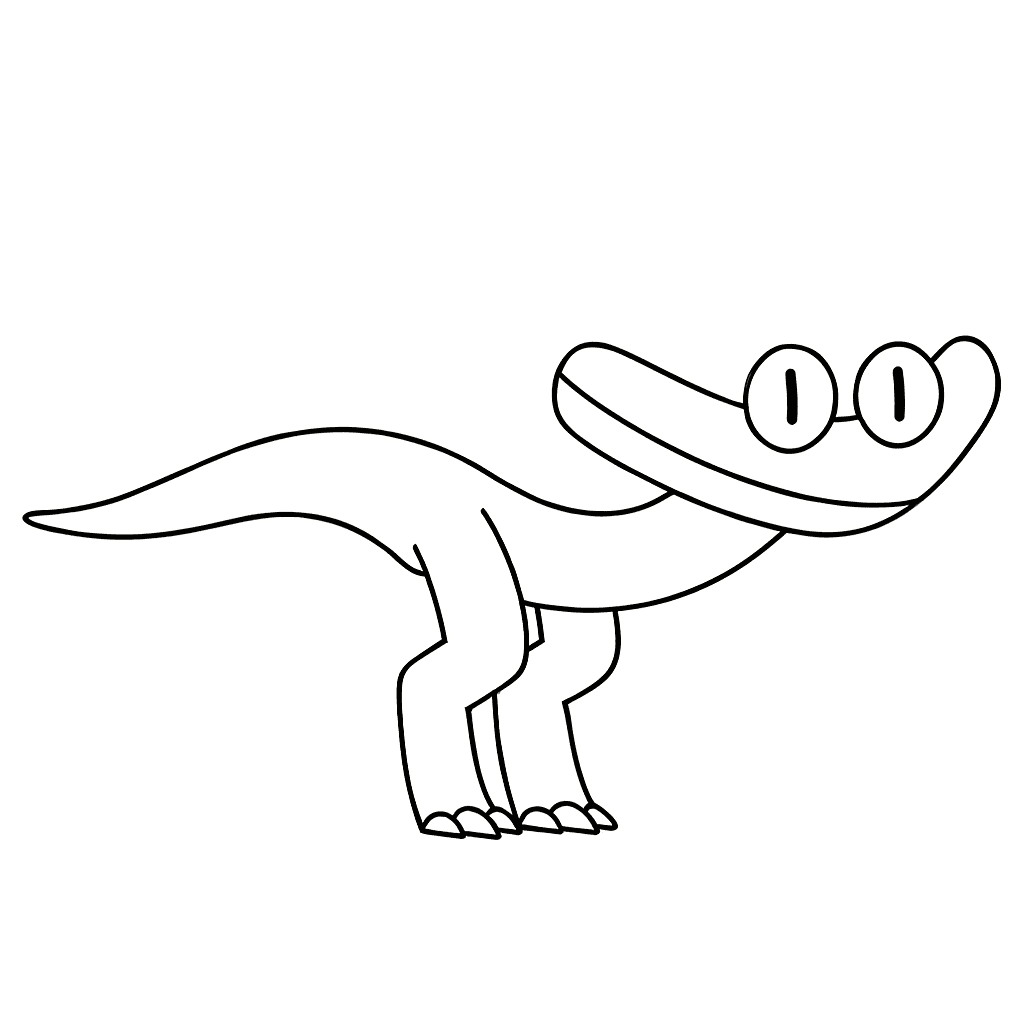 Cyan Rainbow Friends coloring page