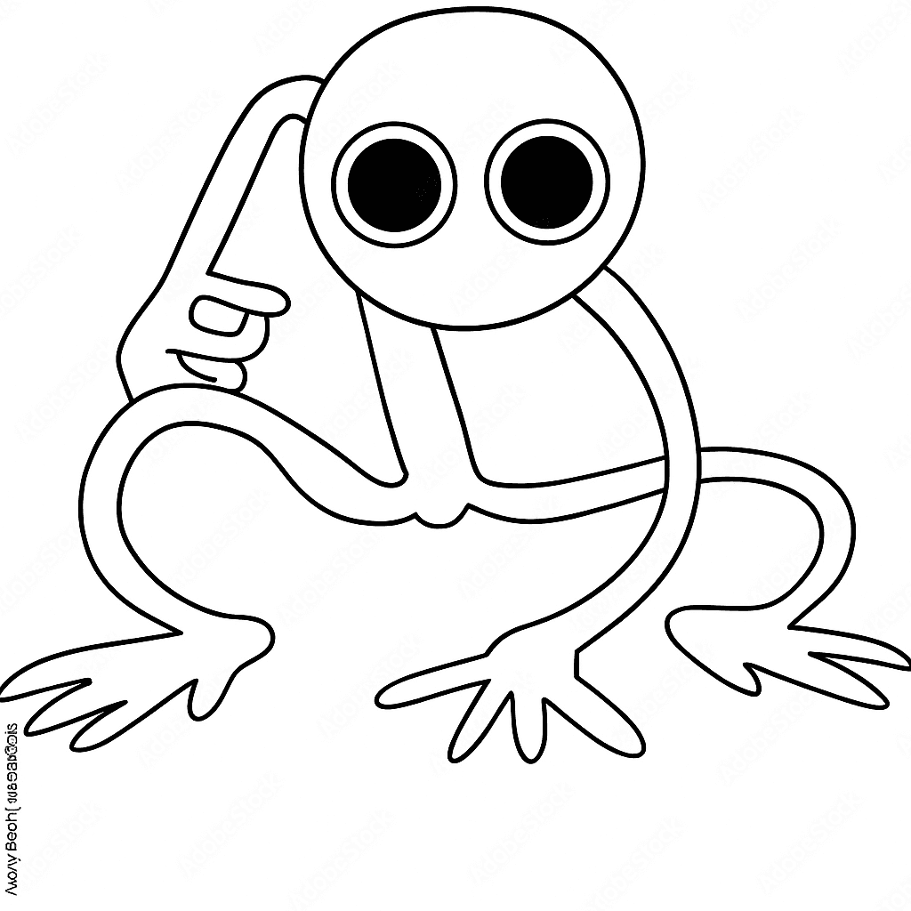 Purple Rainbow Friends coloring page
