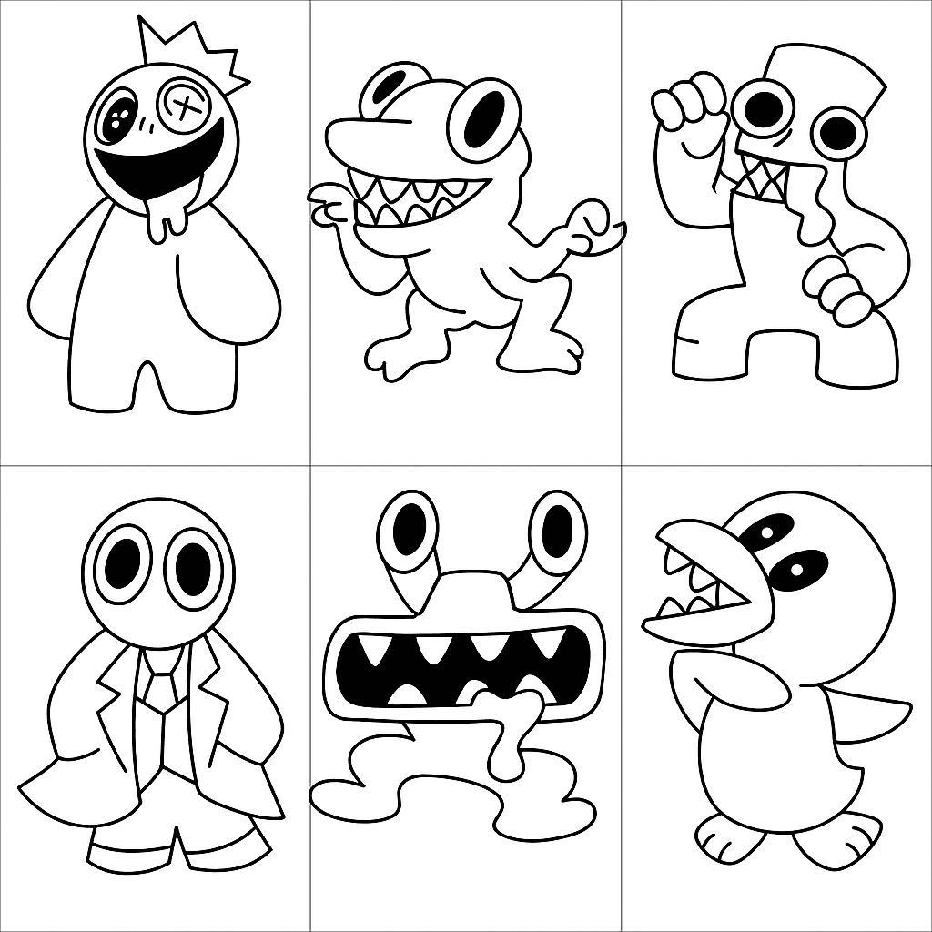Rainbow Friends coloring page