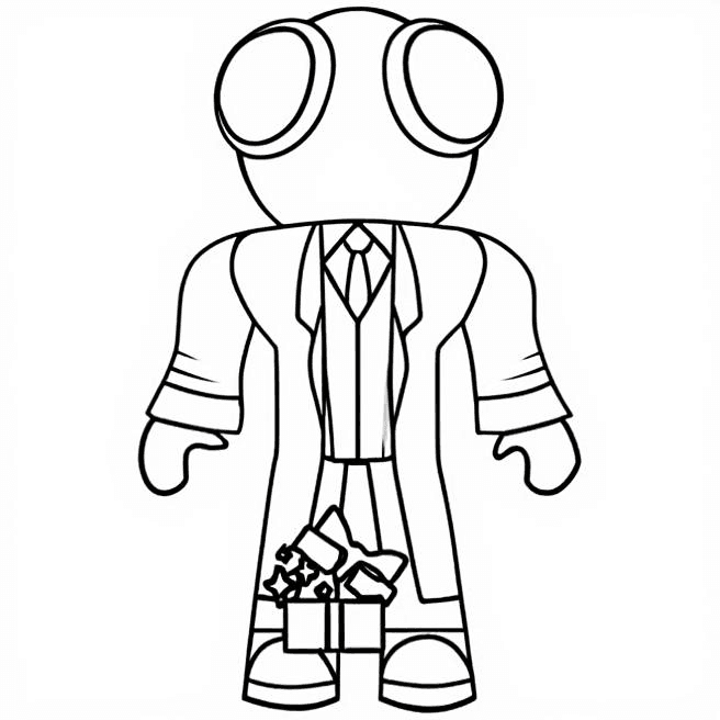 Scientist Rainbow Friends coloring page