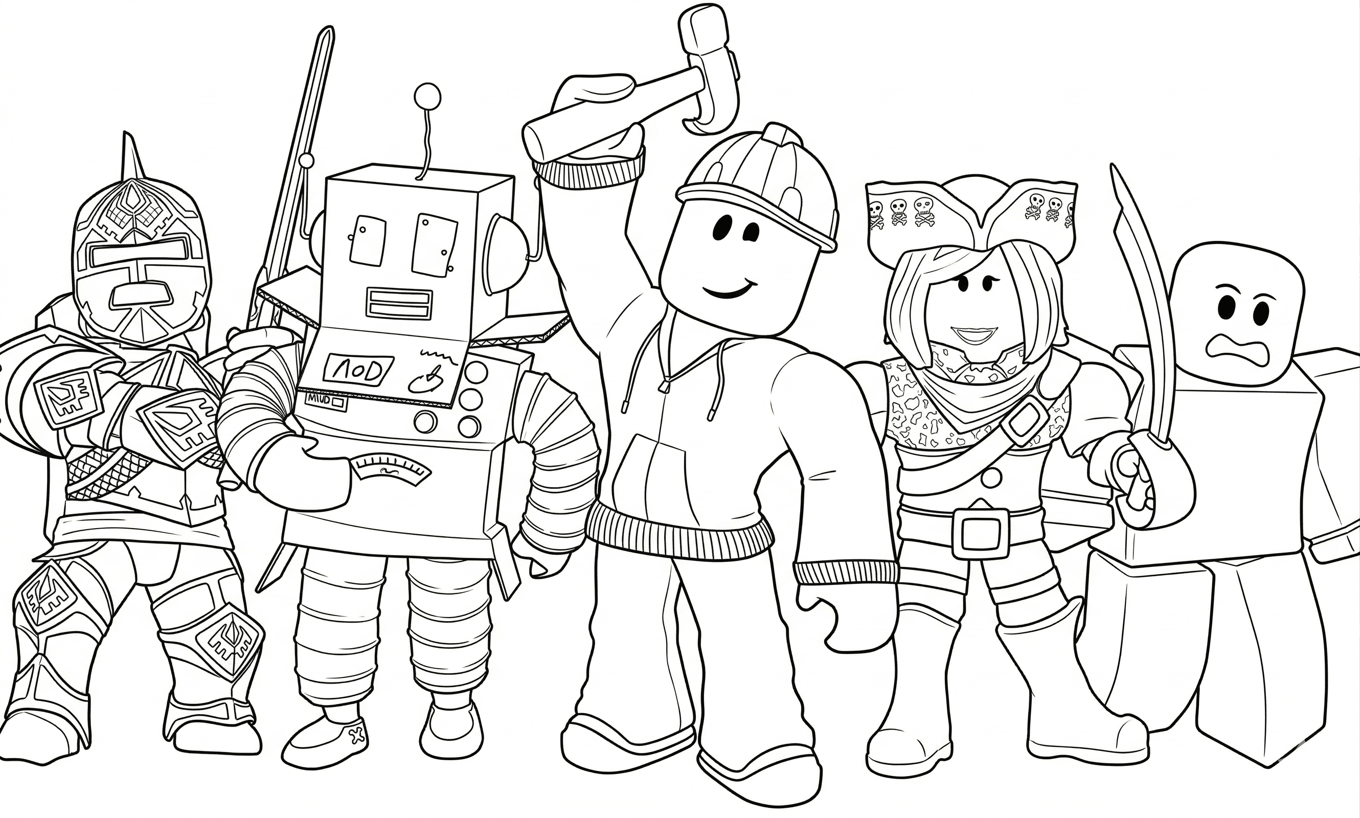 Roblox Characters Coloring Pages