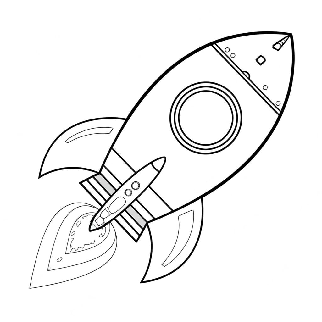 Rocket Coloring Page