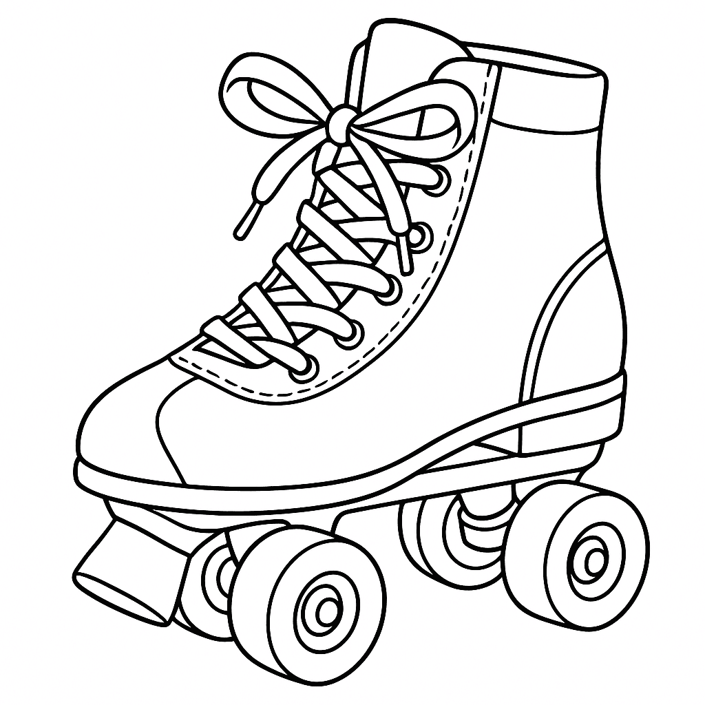 Simple Roller Skates Coloring Page