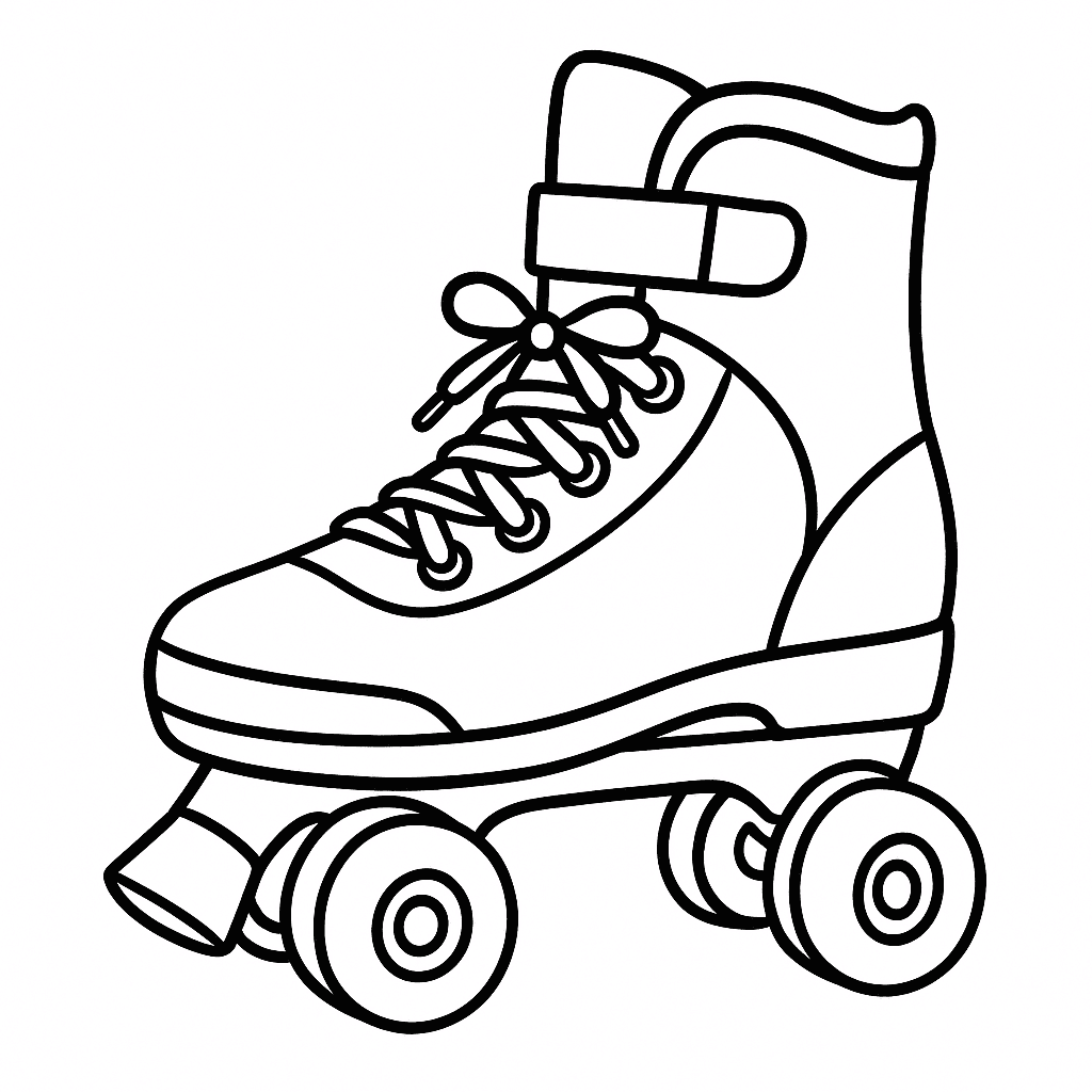 Star Roller Skates Coloring Page