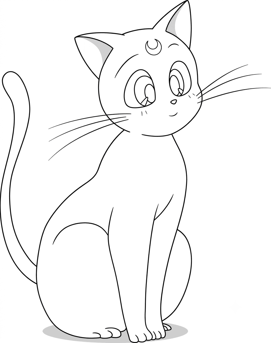 Sailor Moon Artemis coloring pages