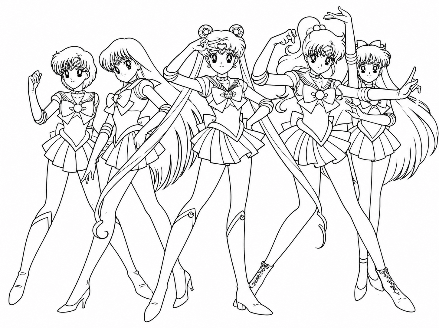 Sailor Moon drawing coloring pages