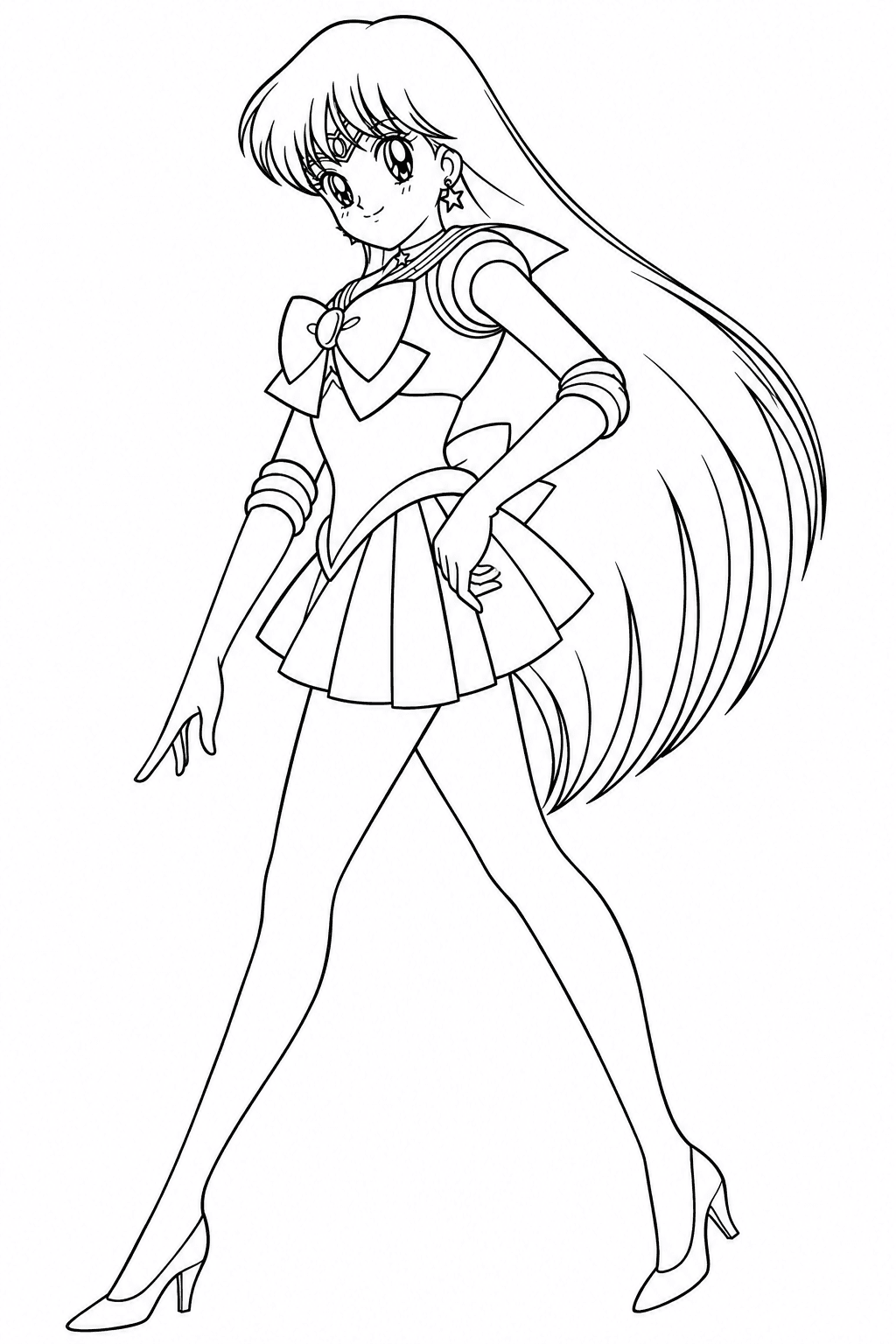 Sailor Moon Rei Hino coloring pages