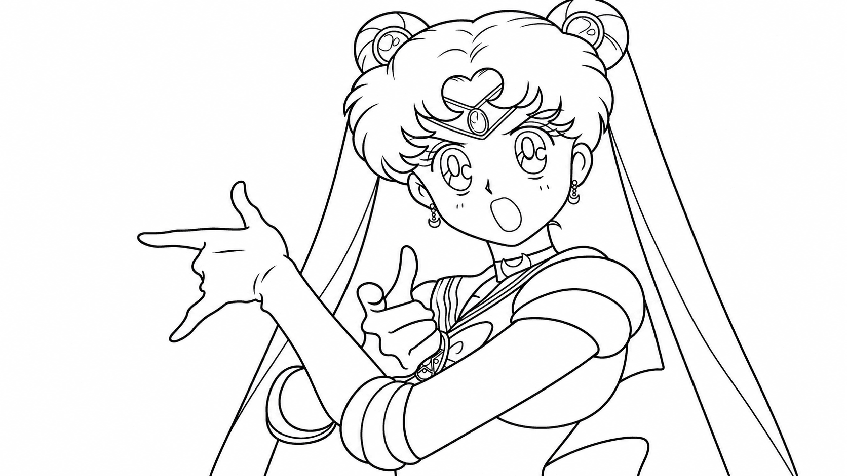 Sailor Moon Usagi coloring pages