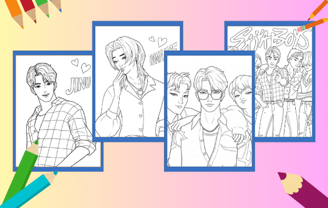 Saja Boys Coloring Pages