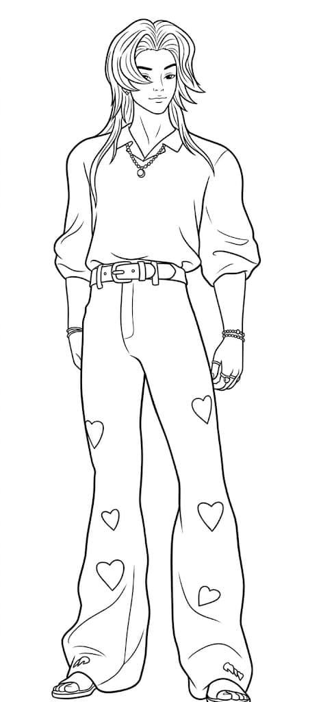 Romance coloring page