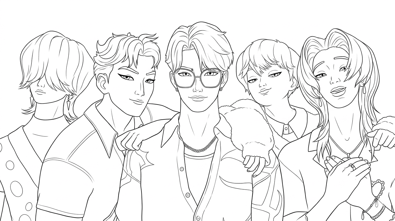 Saja Boys coloring page