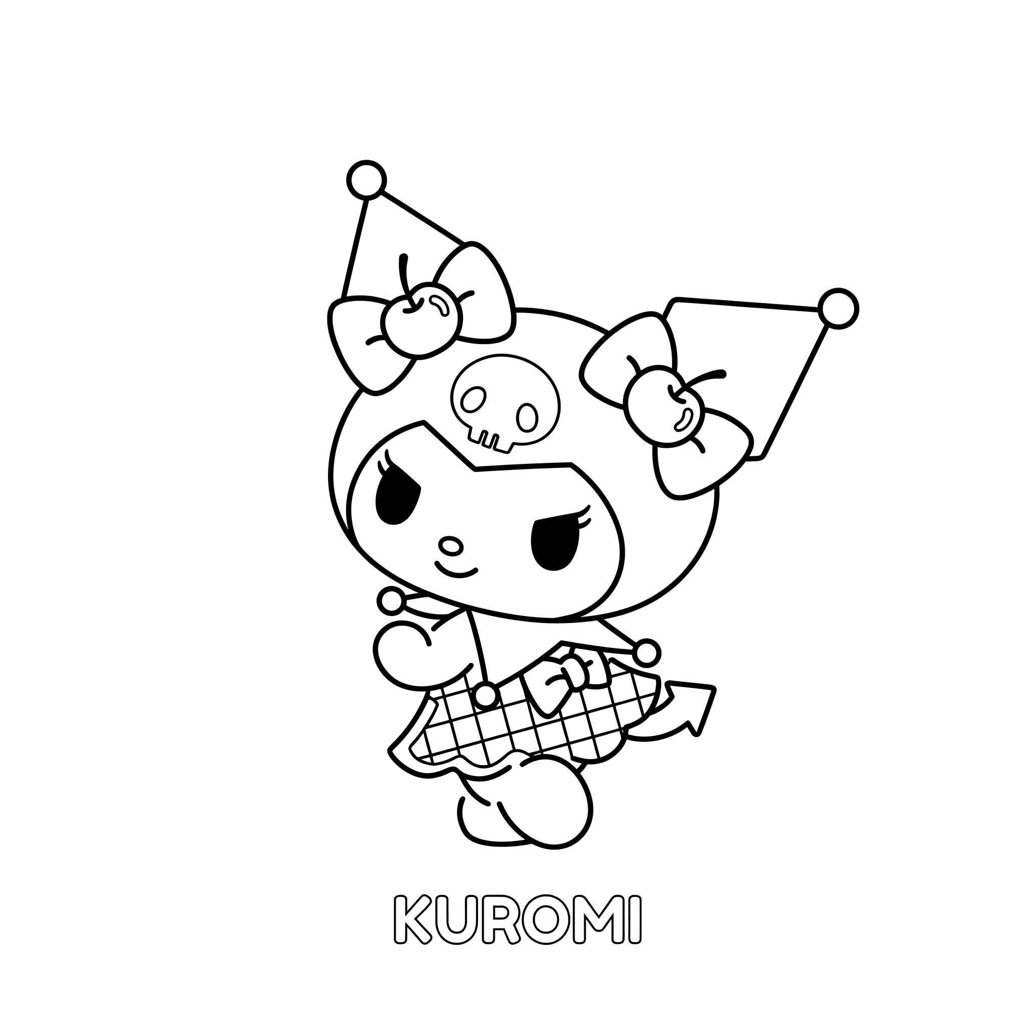 Kuromi Coloring Pages