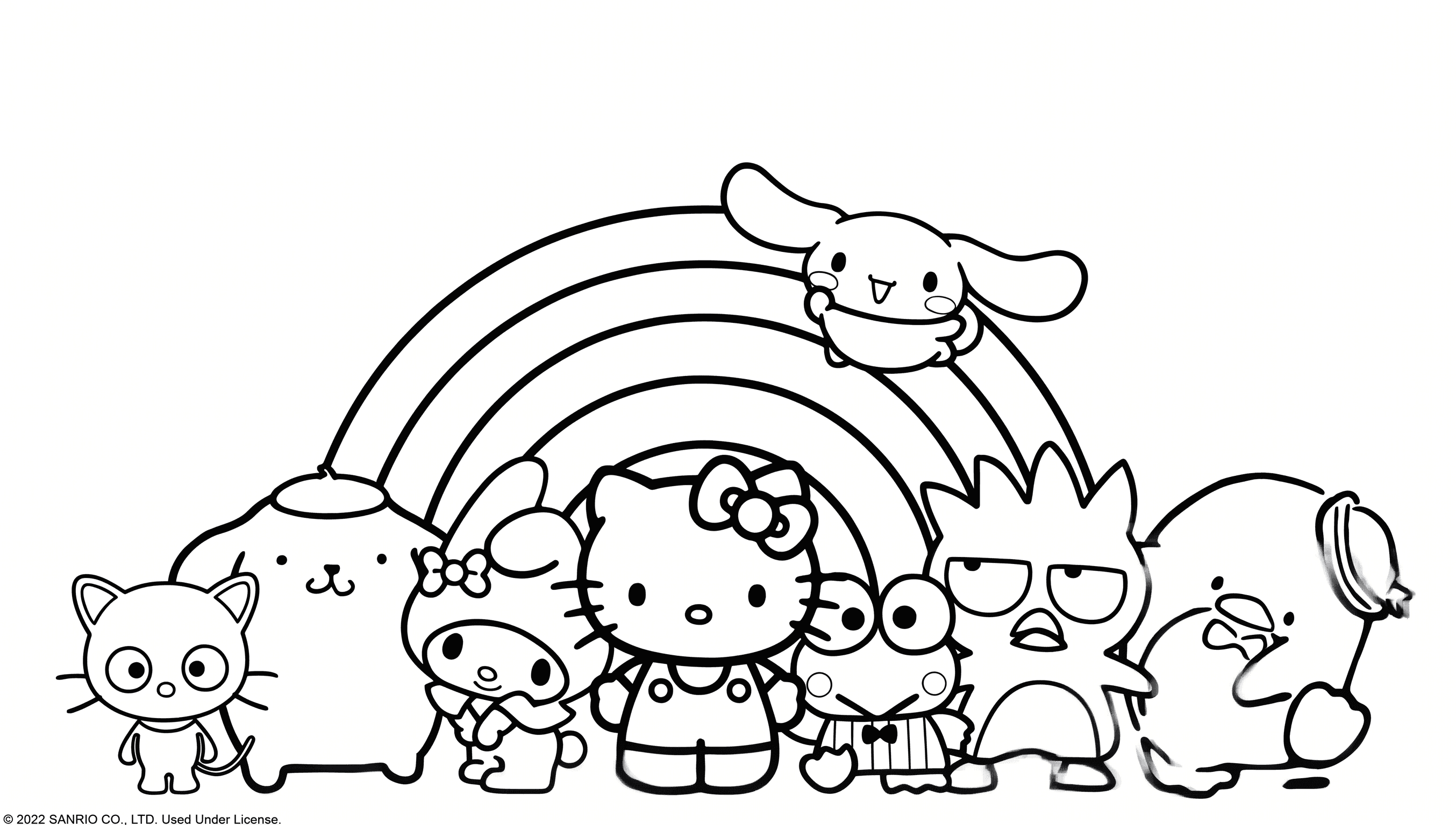 Sanrio Rainbow Coloring Pages