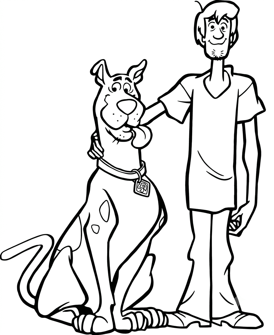 Scooby-Doo and Shaggy coloring pages