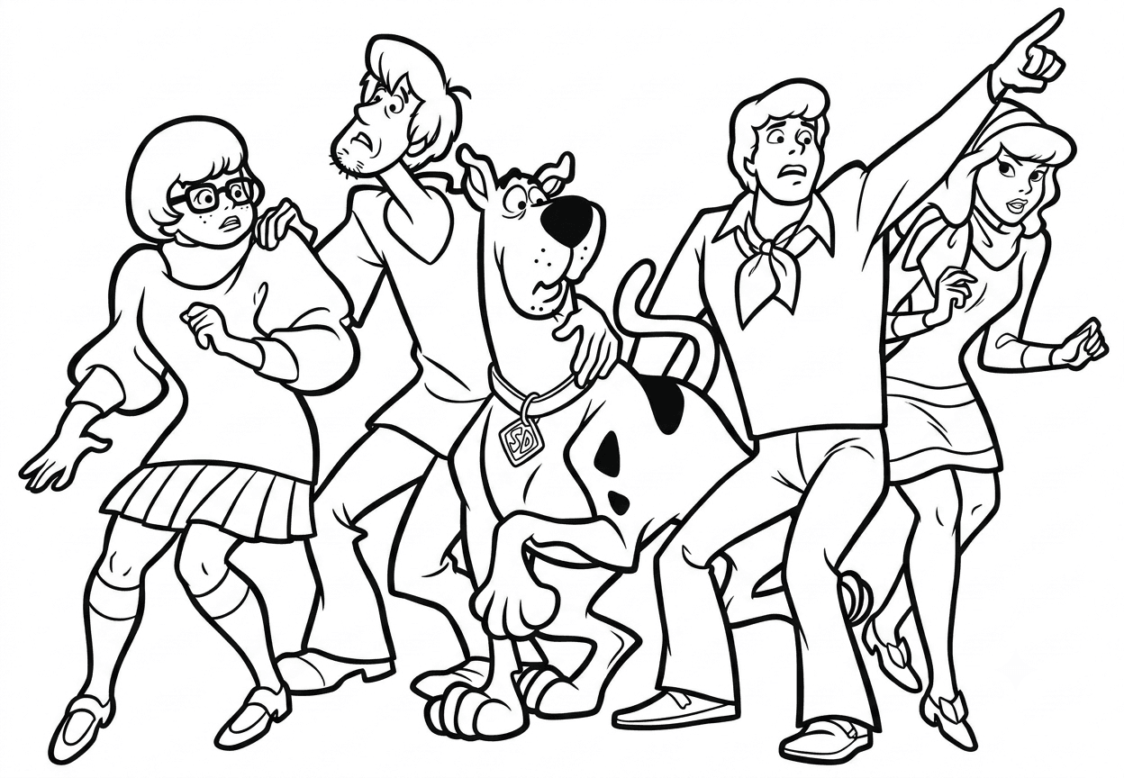 Classic Scooby-Doo coloring pages