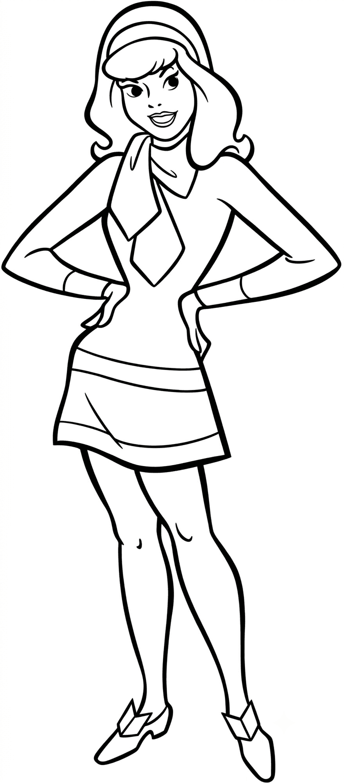 Scooby-Doo and Daphne coloring pages
