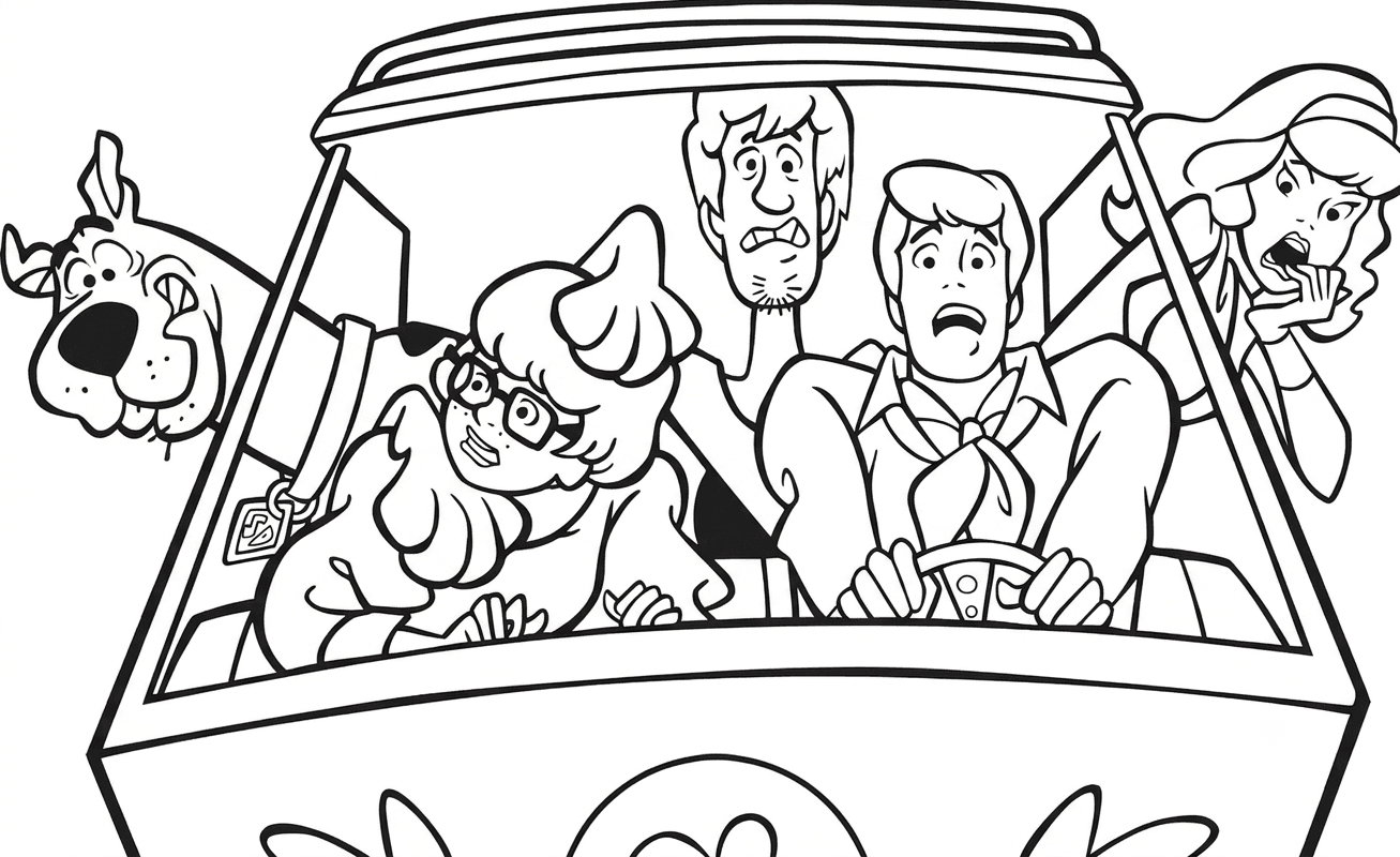 Scooby-Doo Van coloring pages