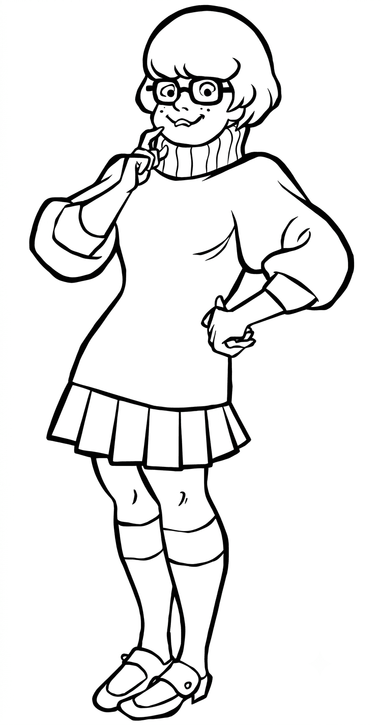 Scooby-Doo and Velma coloring pages