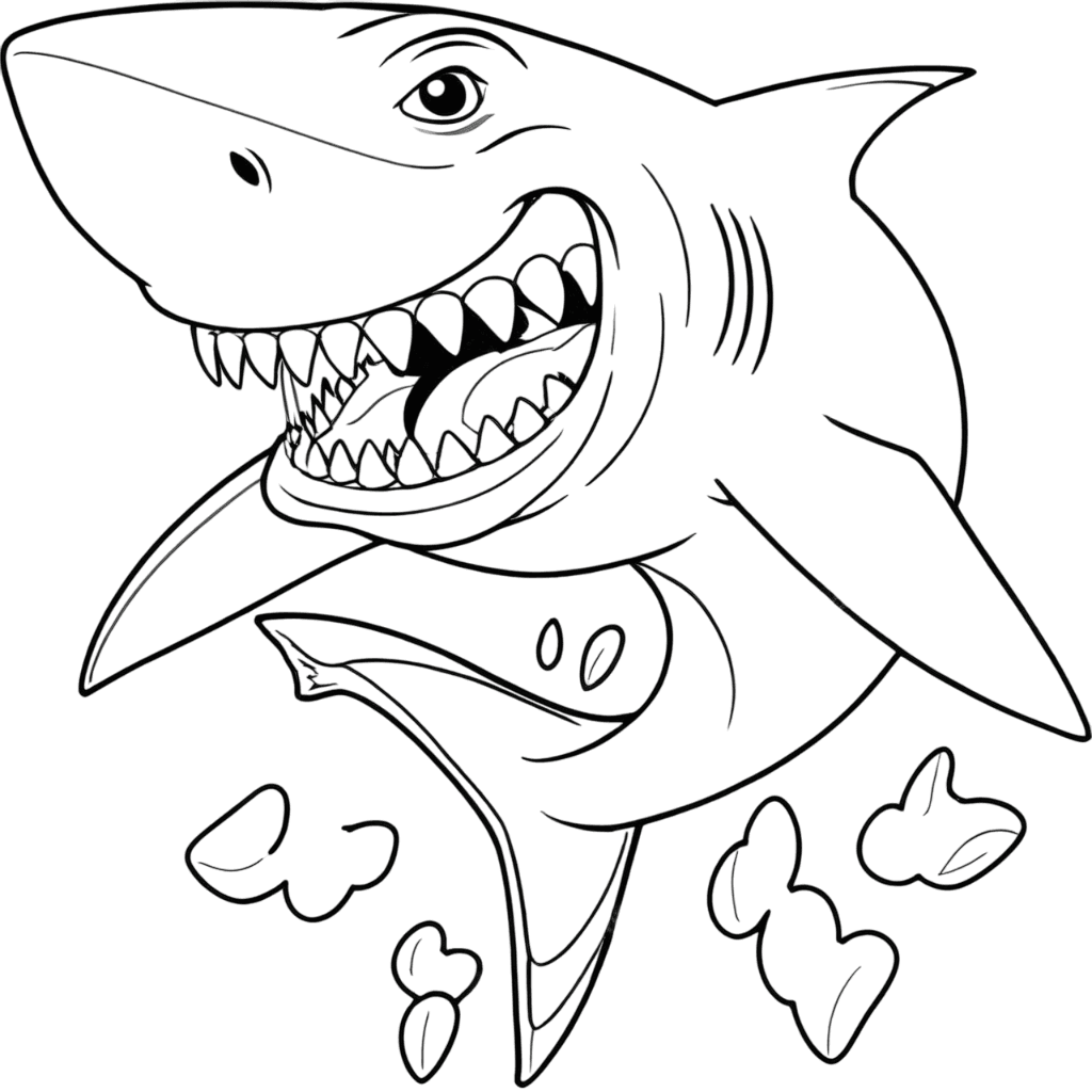 Great White Shark Coloring Page
