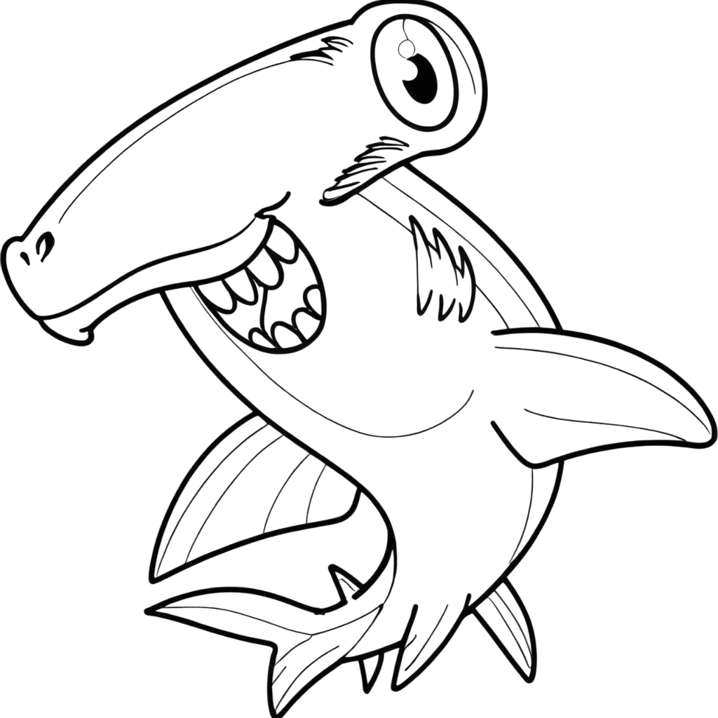 Hammerhead Shark Coloring Page