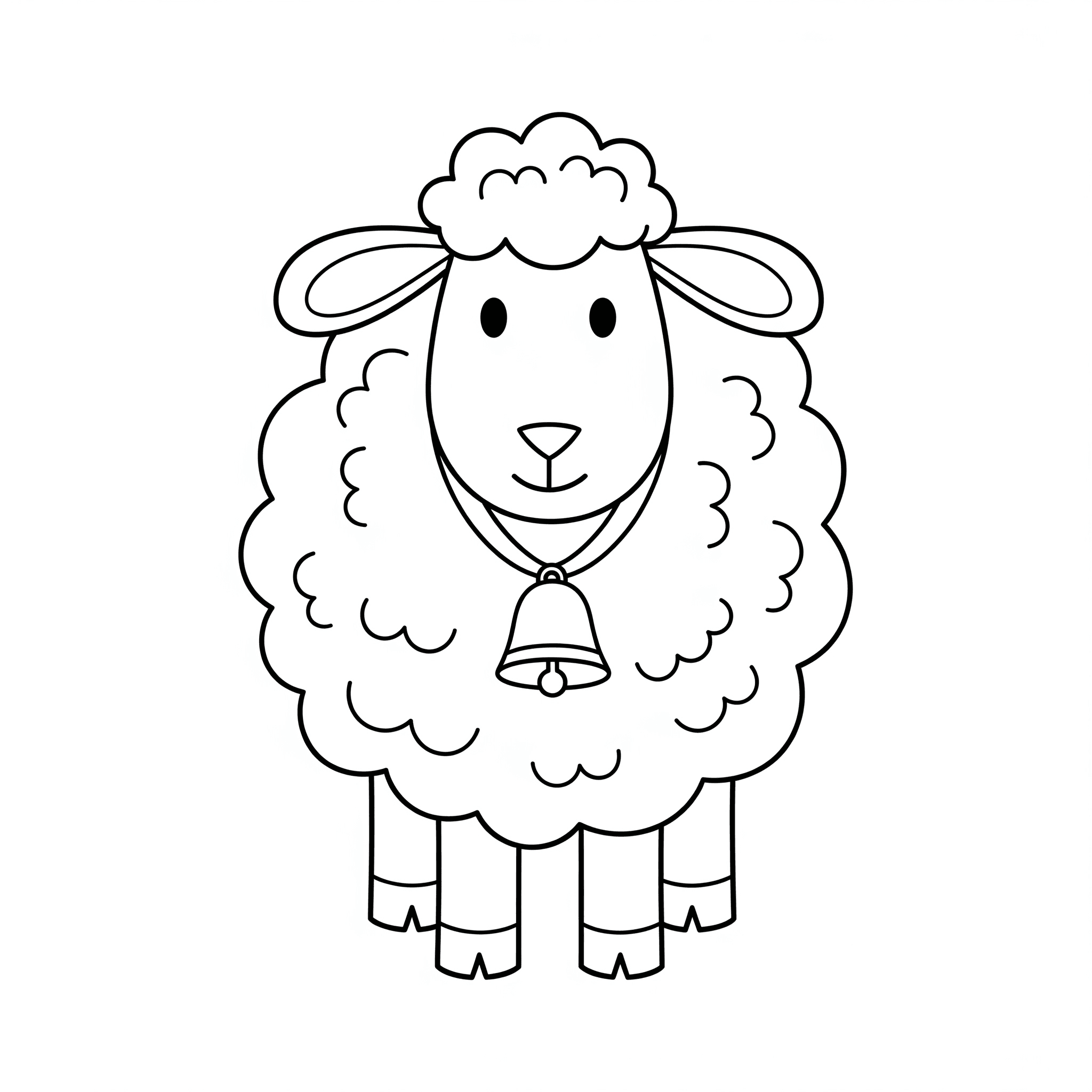Preschool Sheep Coloring Page