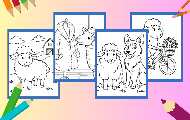 Sheep Coloring Pages