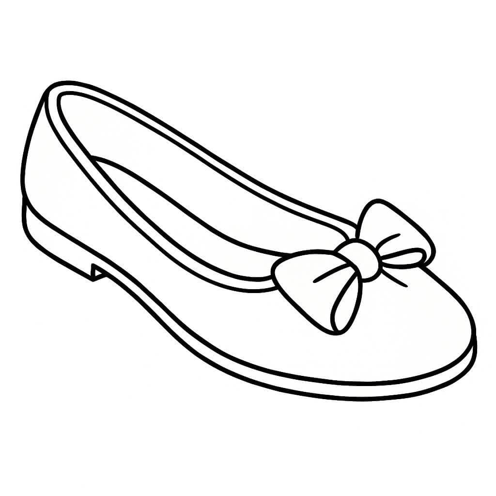 Ballerina Shoe Coloring Page