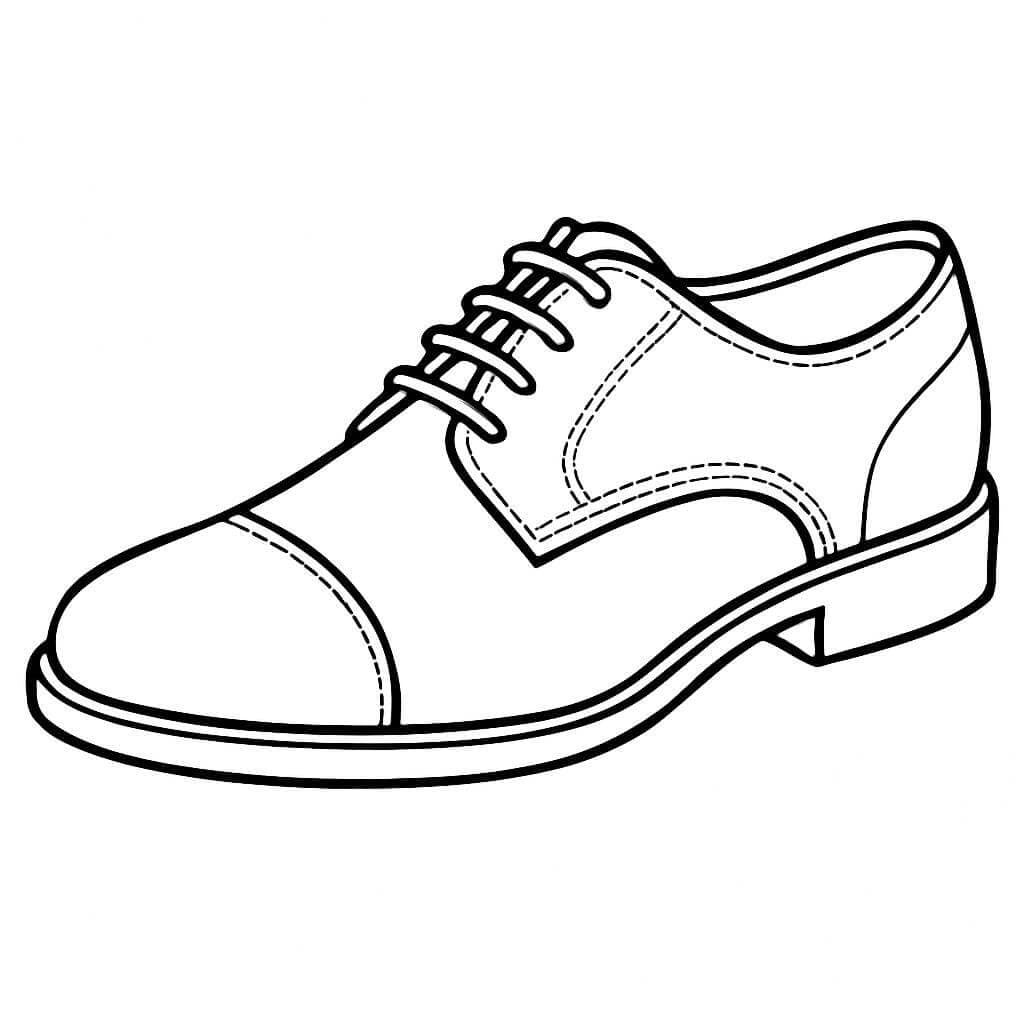 Elegant Men's Shoe Coloring Page