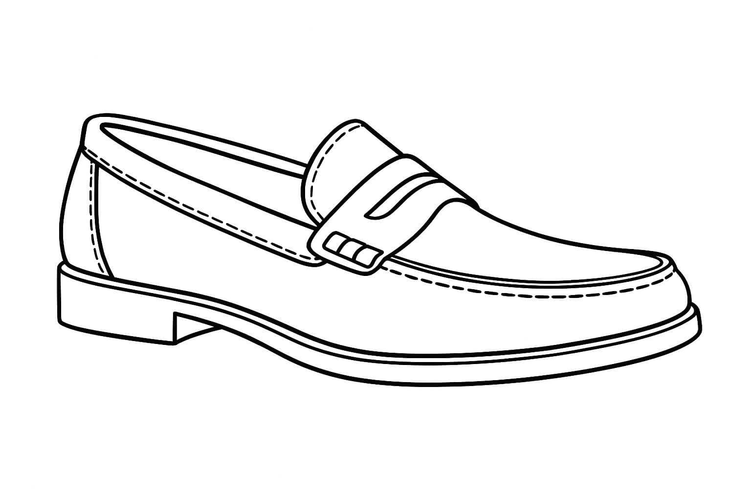 Men's Moccasin Coloring Page