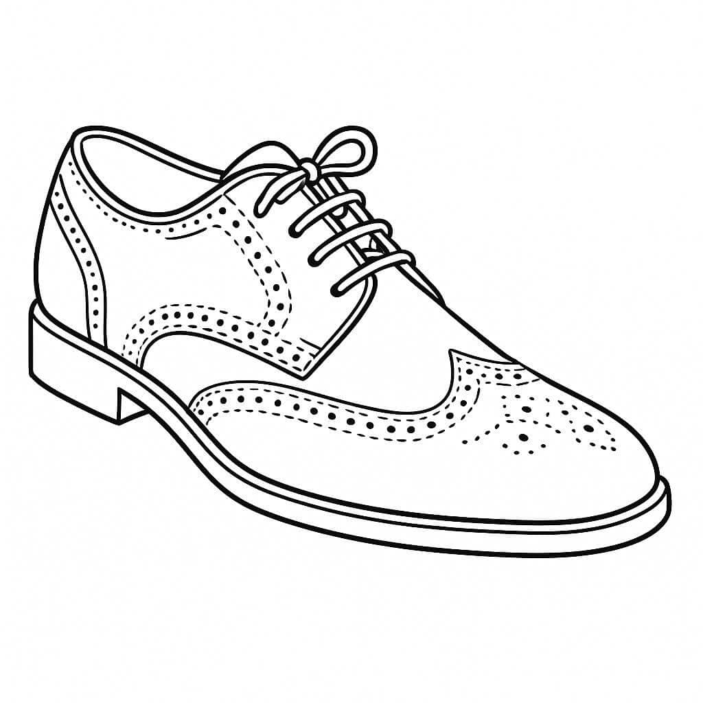 Men's Oxford Shoe Coloring Page