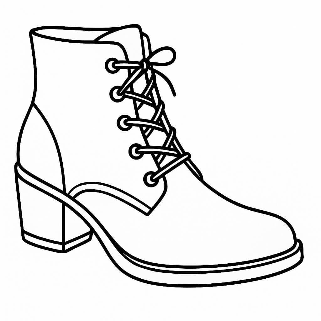 Women's Boot Coloring Page